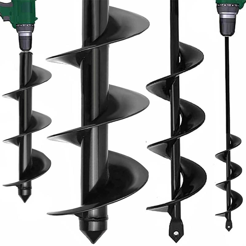 Auger Drill Bit 3.5"x16"and 1.6"x16.5" Garden Auger Drill Bit Bulbs Planting & Holes Digging, for 3/8" Hex Drive Drill