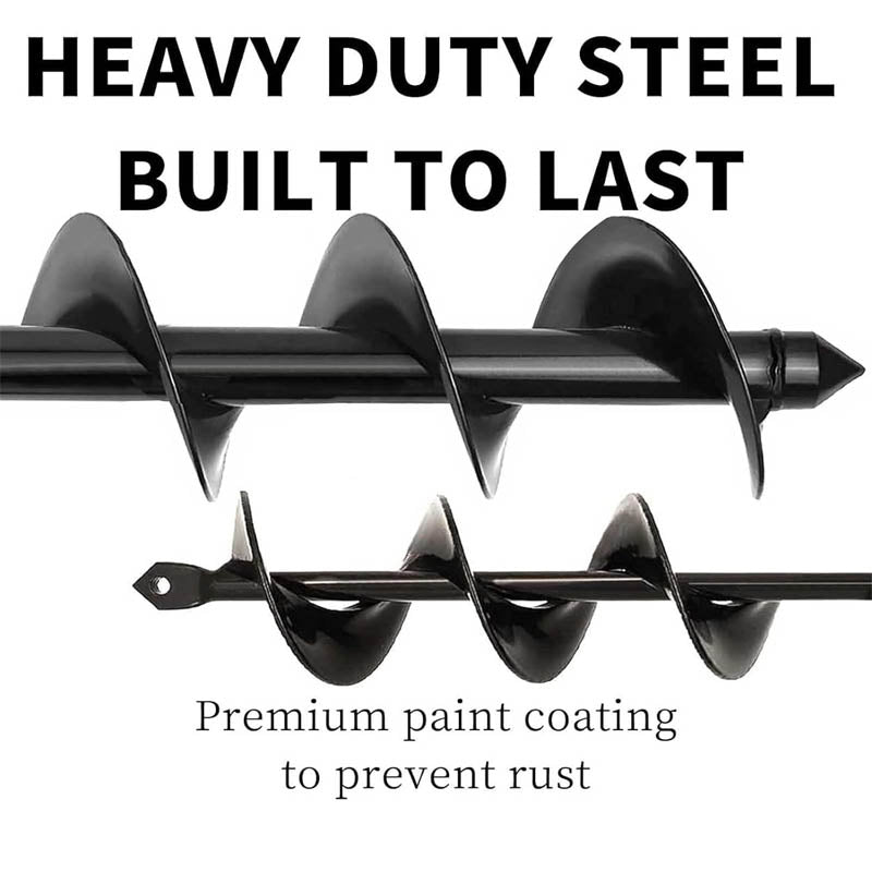 Auger Drill Bit 3.5"x16"and 1.6"x16.5" Garden Auger Drill Bit Bulbs Planting & Holes Digging, for 3/8" Hex Drive Drill