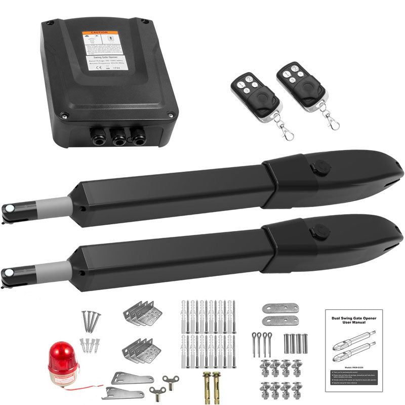 Automatic Gate Opener Electric Gate Opener Single Swing Gate Opener 16 mm/s Speed 80W Automatic Gate Openers with Remote Complete Kit Push Pull-to-Open Up