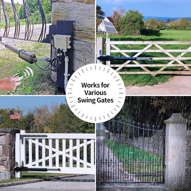 Automatic Gate Opener A3S Automatic Solar Gate Opener Single Swing Gate Opener with Remote Control Kit