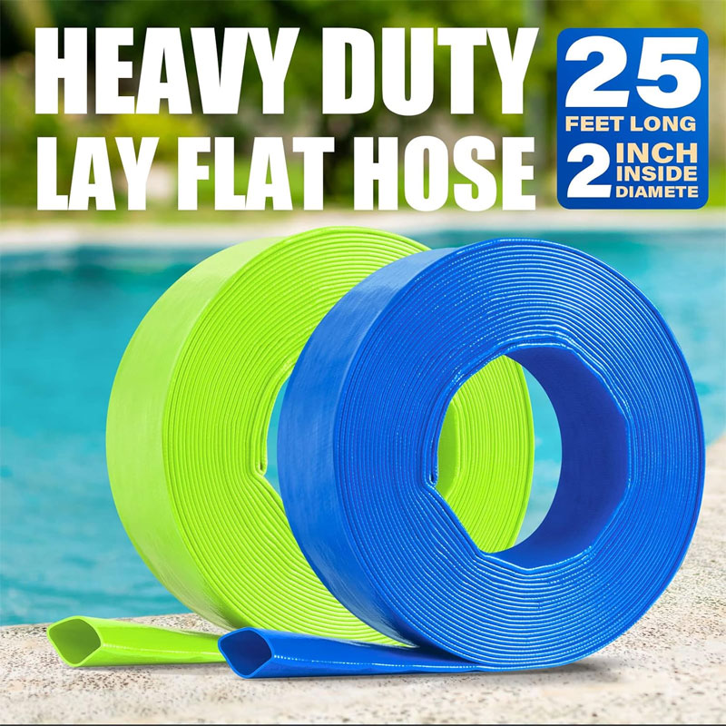 2 Inch Heavy Duty Pool Backwash Hose 25ft With Clamp, Pool Drain Hose