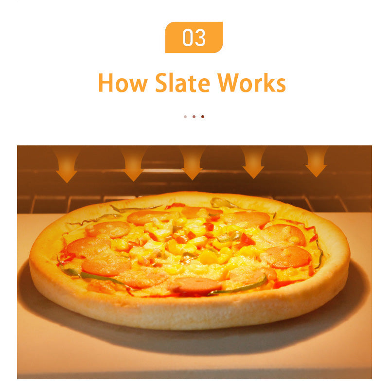 Pizza Stone Tray, Baking Stone Slab Ceramic Oven Stone Tray European Bread Baking Tray Pizza Plate