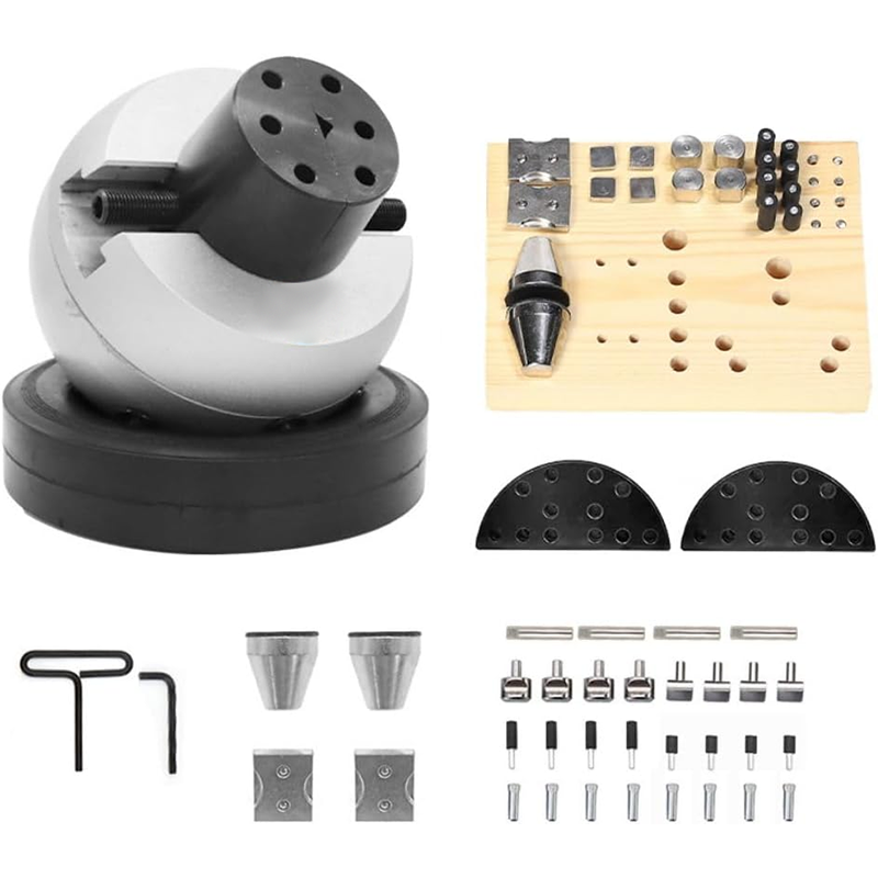 Ball Vise - 5 Inch Carving Block with Set Carving Tools 360° Rotating Carving Block Vise Professional Ball Vise for Jewelry Making Setting Stone Tools