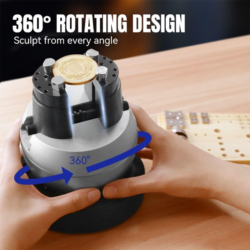 Ball Vise - 5 Inch Carving Block with Set Carving Tools 360° Rotating Carving Block Vise Professional Ball Vise for Jewelry Making Setting Stone Tools