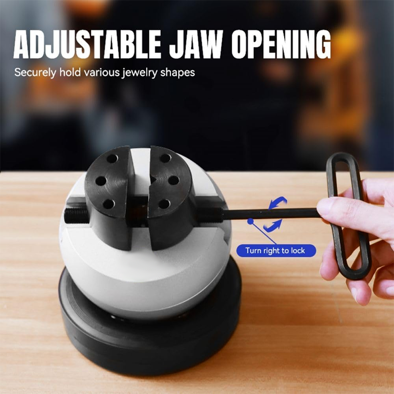 Ball Vise - 5 Inch Carving Block with Set Carving Tools 360° Rotating Carving Block Vise Professional Ball Vise for Jewelry Making Setting Stone Tools