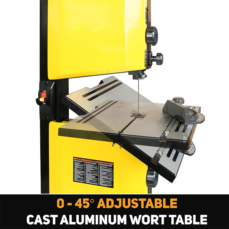 3 Amp 9" Band Saw, 2500FPM Benchtop Band Saw with Removable Safety Key, Cast Aluminum Table, Woodworking Steel Base