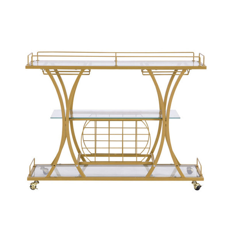 Modern Dining Cart Champagne Wine Rack Mobile Trolley, Home Wine Racks