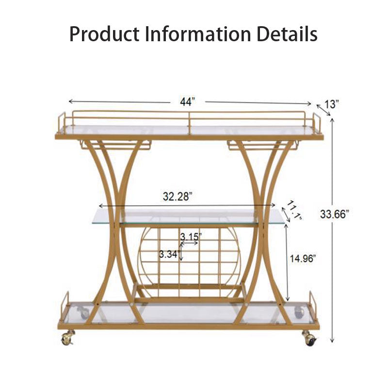 Modern Dining Cart Champagne Wine Rack Mobile Trolley, Home Wine Racks
