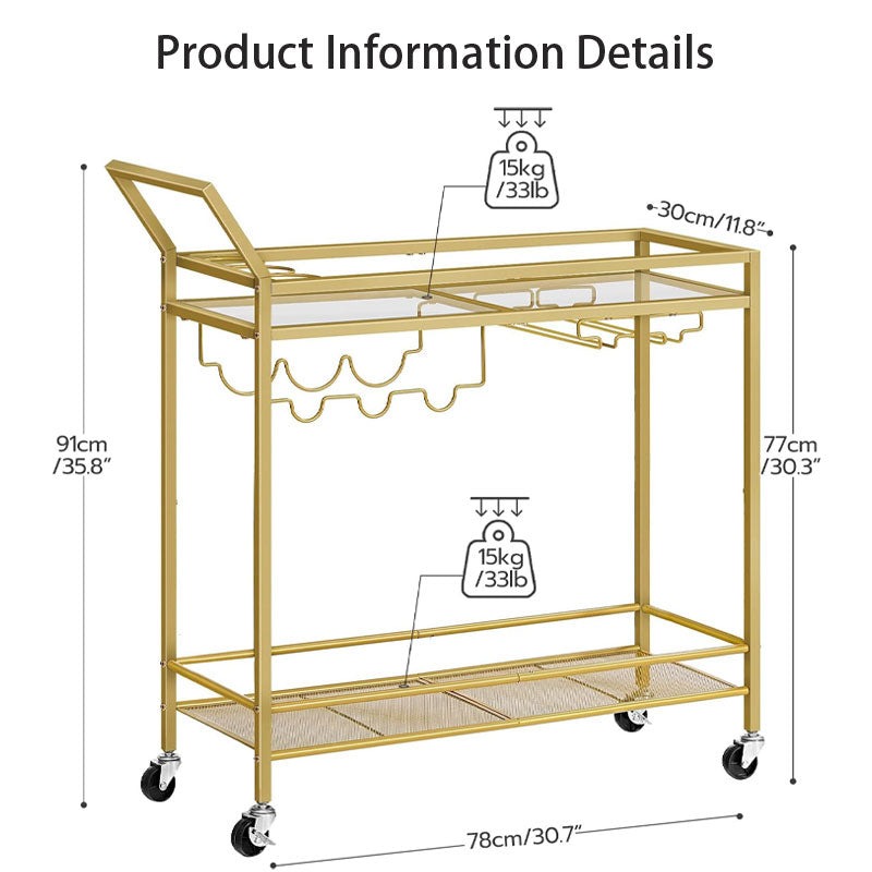 Restaurant Trolley,Shelf Gold Trolley,Bar Trolley