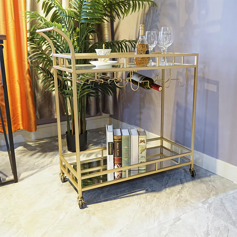 Folding Bar Carts Rolling Gold Trolley Hote Drinks Trolley Cart Bar Luxury Modern Available
