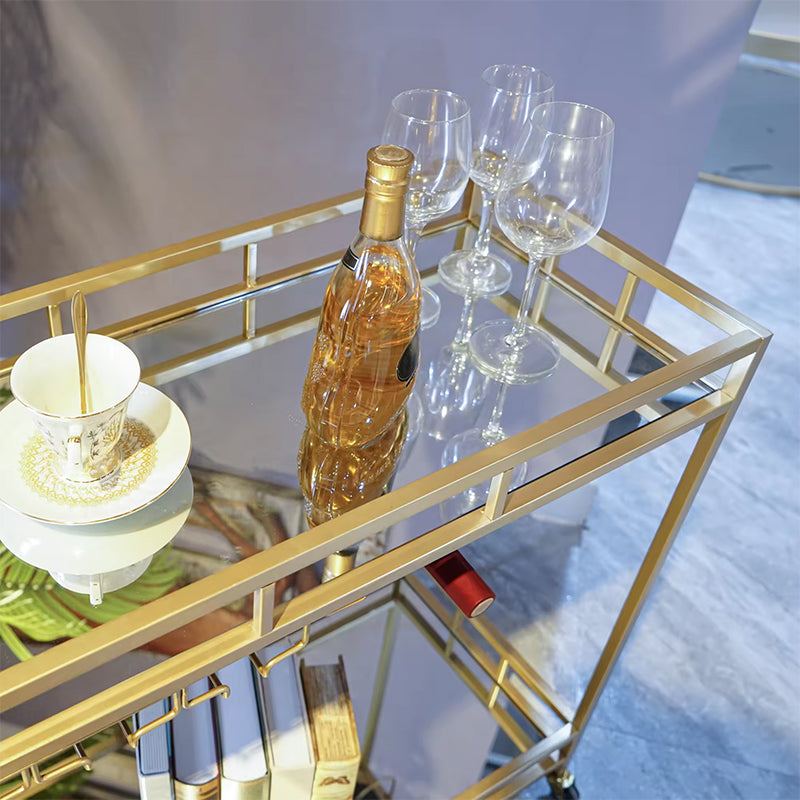 Folding Bar Carts Rolling Gold Trolley Hote Drinks Trolley Cart Bar Luxury Modern Available