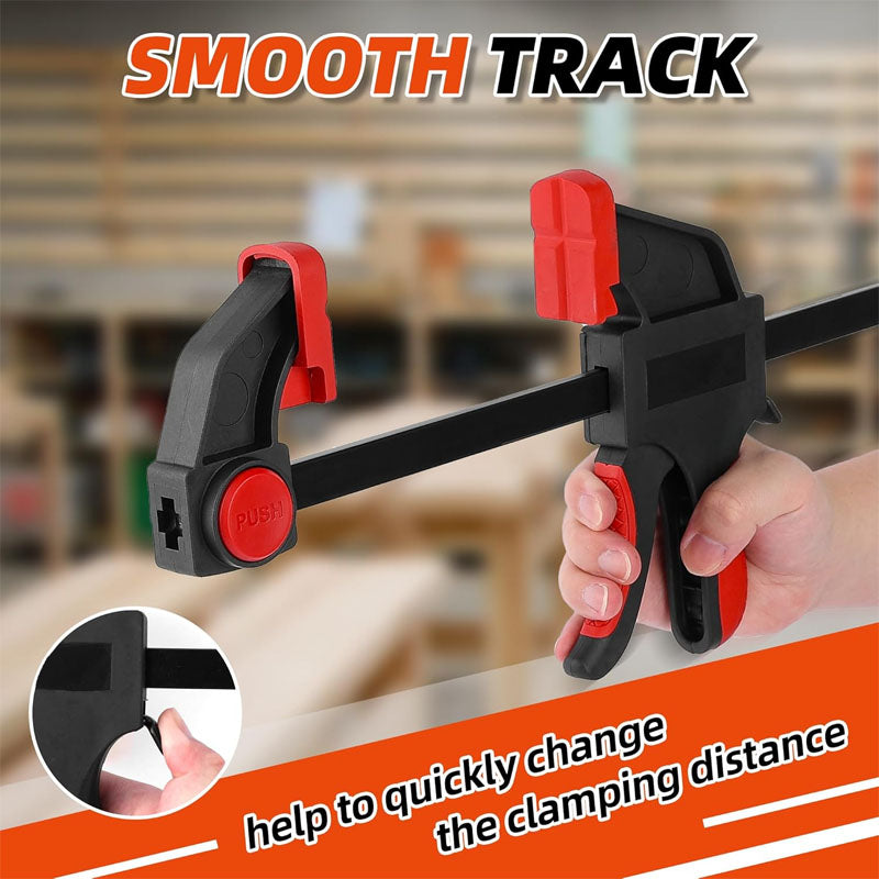 4-Piece 24" Bar Clamps One-Handed Clamp/Spreader Light-Duty Quick-Change F Clamp with 170 lbs Load Limit