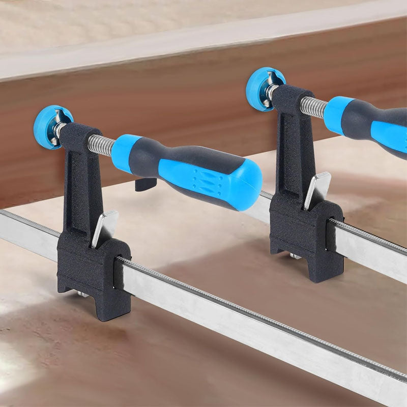 2-Pack 18" 36" Clamp/Spreader Wood Clamps Adjustable and Release Quickly Serrated Steel Rail Bar Clamps Force 600 Lbs