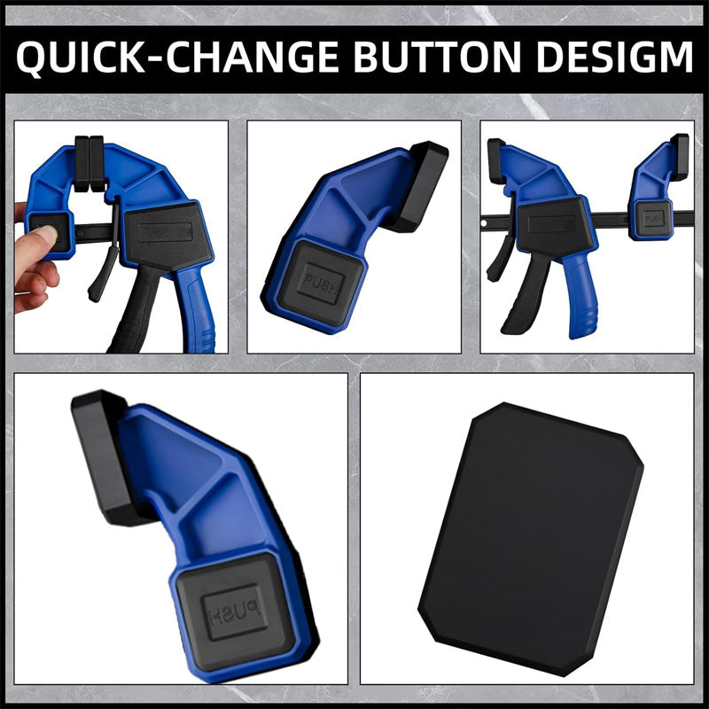 4-Pack 12 Inch Bar Clamps Quick Grip/Spreader Clamps Set 150LBS Load Limit with Quick Change Button