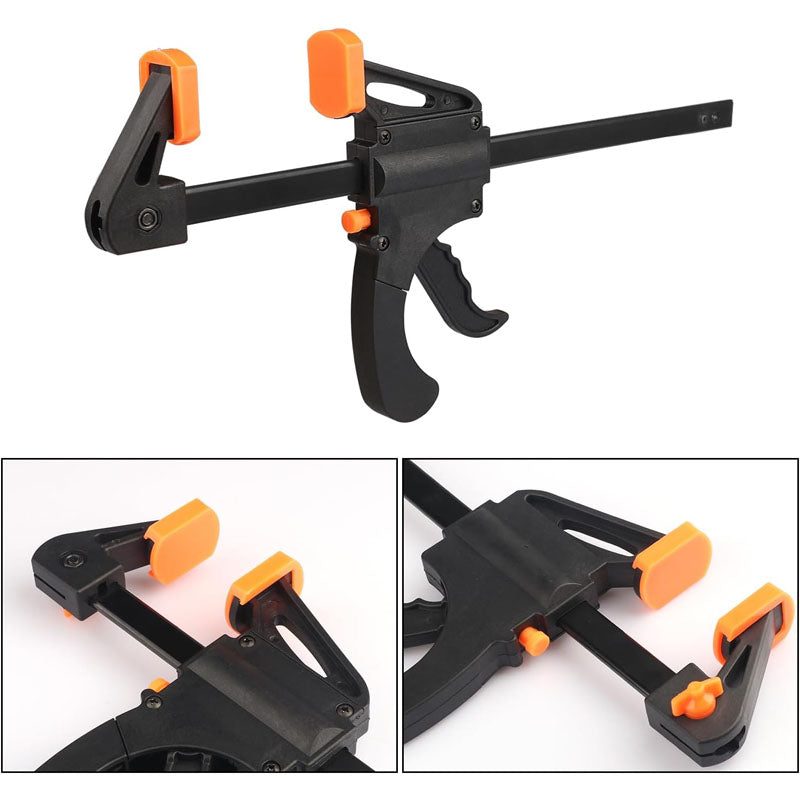 8 Pack 10 Inch F Bar Clamp Medium Duty 300lbs One Handed Clamps/Spreader Bar Clamps High-strength Plastic and Carbon Steel