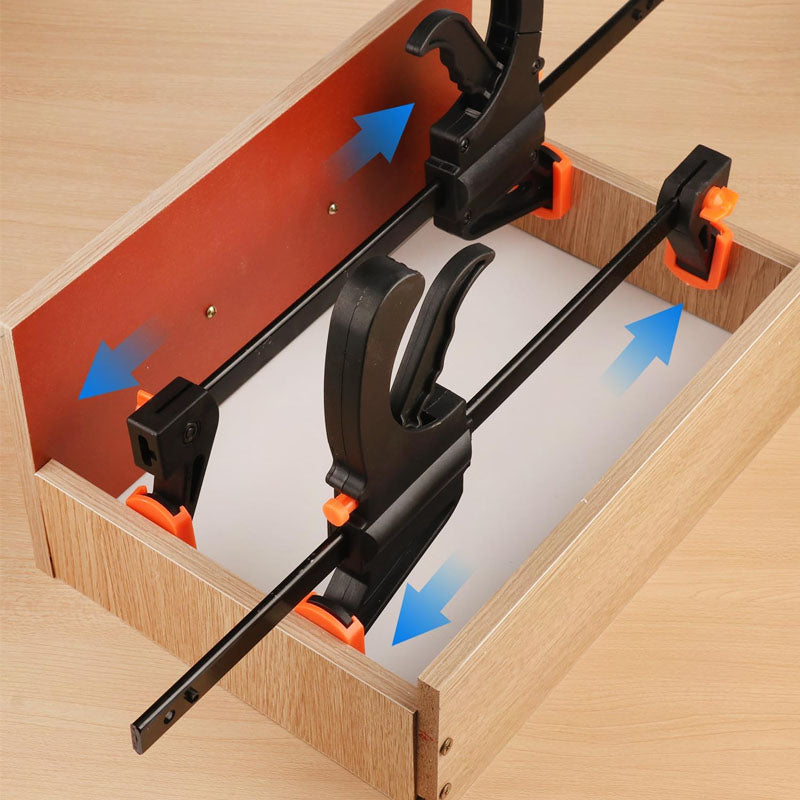 8 Pack 10 Inch F Bar Clamp Medium Duty 300lbs One Handed Clamps/Spreader Bar Clamps High-strength Plastic and Carbon Steel