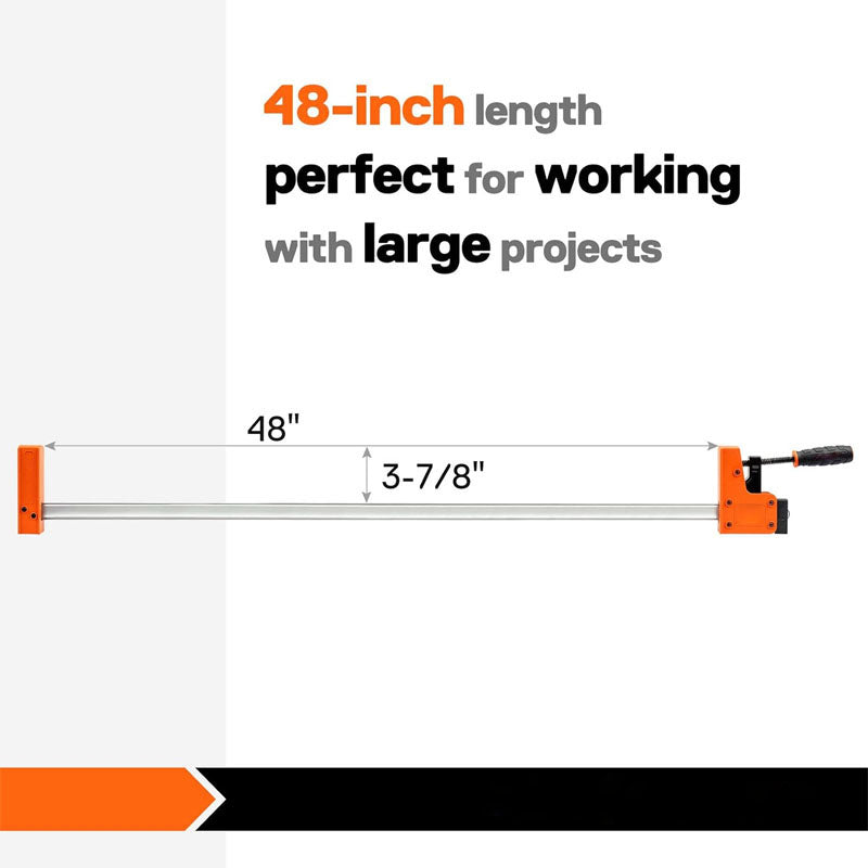 2-Pack 48 inch or 30 inch Bar Clamp Set Parallel Clamp Set Even Pressure High-strength Plastic and Carbon Steel