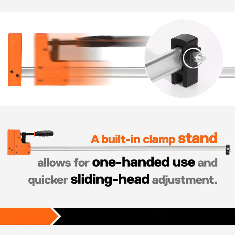 2-Pack 48 inch or 30 inch Bar Clamp Set Parallel Clamp Set Even Pressure High-strength Plastic and Carbon Steel