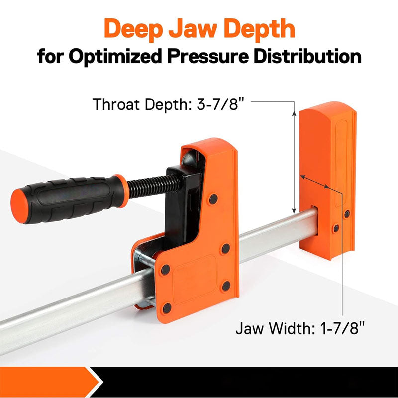 2-Pack 48 inch or 30 inch Bar Clamp Set Parallel Clamp Set Even Pressure High-strength Plastic and Carbon Steel