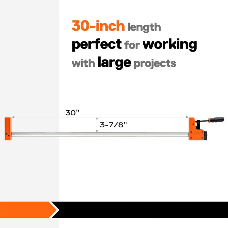 2-Pack 48 inch or 30 inch Bar Clamp Set Parallel Clamp Set Even Pressure High-strength Plastic and Carbon Steel
