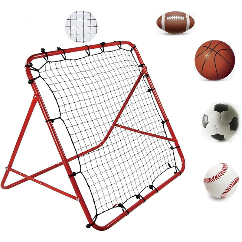 Baseball And Softball Rebounder Net, 39''x40'' Training Rebounder Net with 2 Nets, Adjustable Football Baseball Rebound Net