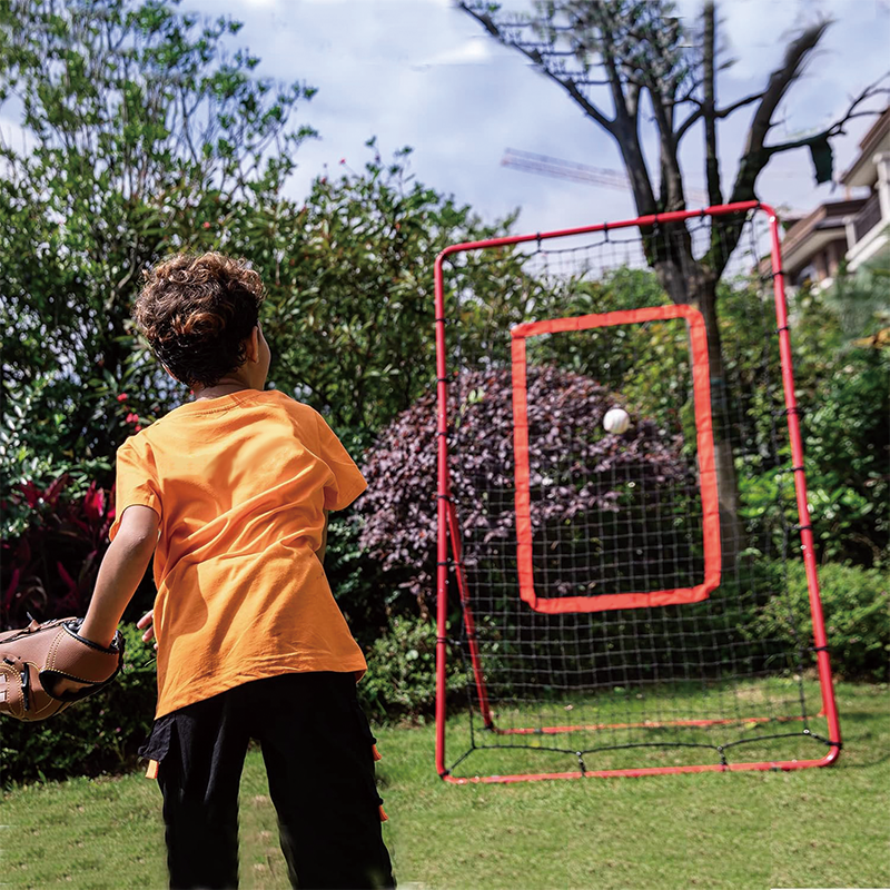 Baseball And Softball Rebounder Net, Adjustable Rebounder Trainer for Baseball for Pitching, Throwing and Catching