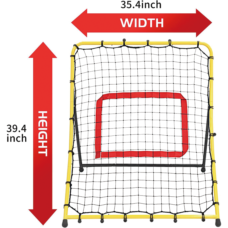 Baseball And Softball Rebounder Net with Pitching Target and 3 Angles, 4x3 ft Baseball Rebounder Net for Suitable for Both Kids and Adults