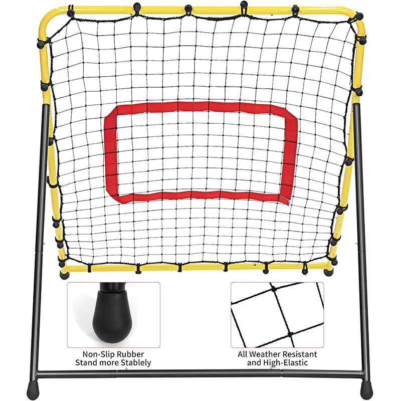 Baseball And Softball Rebounder Net with Pitching Target and 3 Angles, 4x3 ft Baseball Rebounder Net for Suitable for Both Kids and Adults