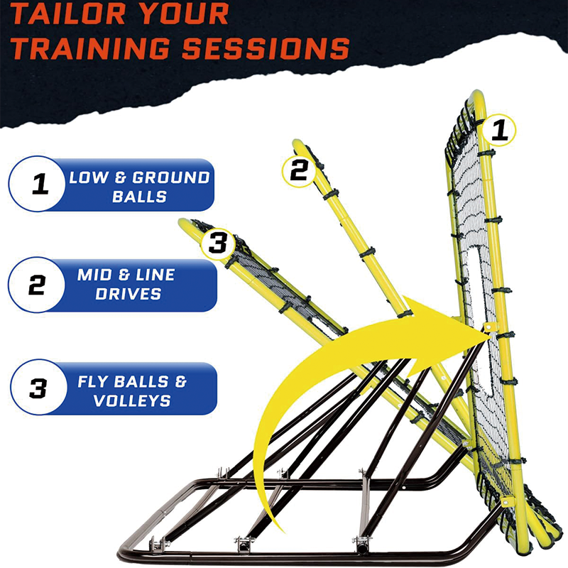 Baseball And Softball Rebounder Net, 4 x 4.5 FT Adjustable Volleyball Rebounder Net, Baseball Pitching and Fielding Training Equipment