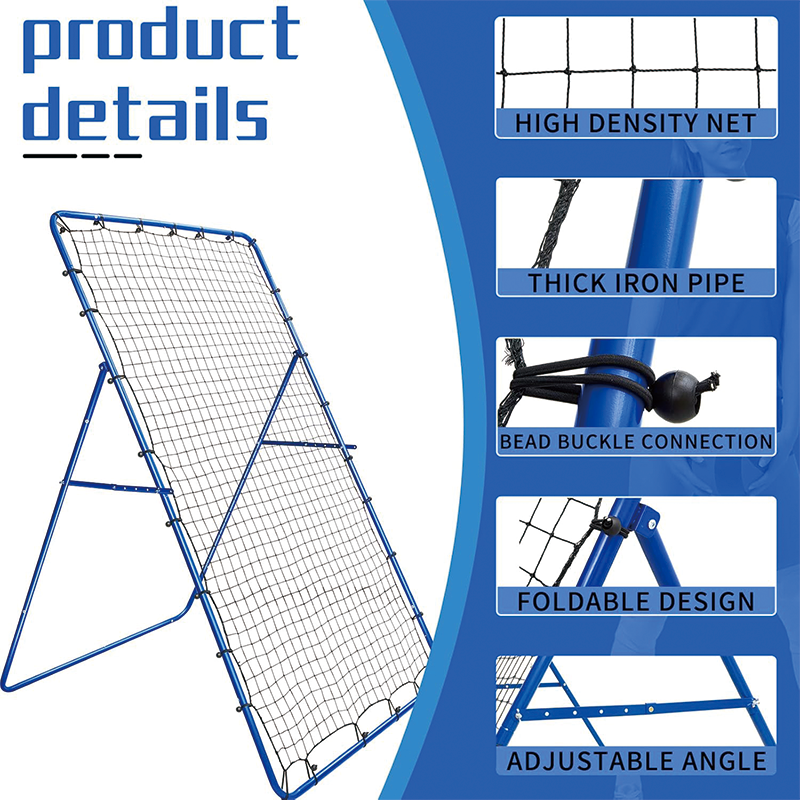 Baseball And Softball Rebounder Net, 7 x 4 ft Volleyball Bounce Back Net Volleyball Rebounder Baseball Throwing Trainer