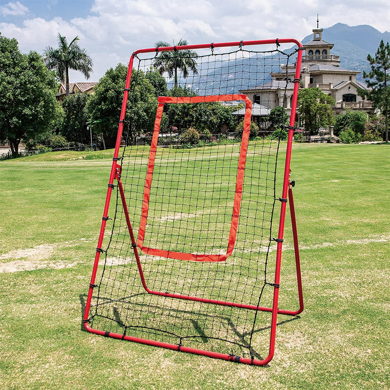 Baseball And Softball Rebounder Net, Adjustable Rebounder Trainer for Baseball for Pitching, Throwing and Catching