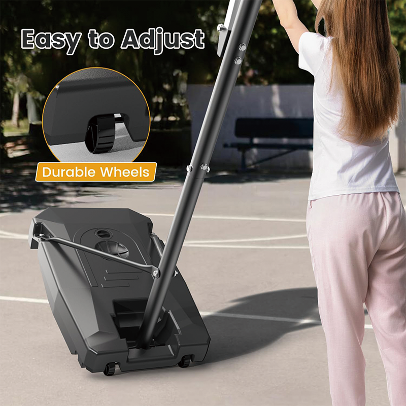 Basketball Hoop, 8.5ft Height Adjustable Portable Hoops with Backboard and Wheels, for Outdoor/Indoor, Kids/Teens/Adults