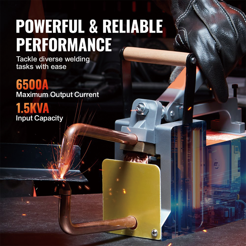 Portable Spot Welder,1/8",1.5KVA,Electric Single Phase Portable Handheld Welding Tip Gun, for Aluminum Sheet, Carbon Steel