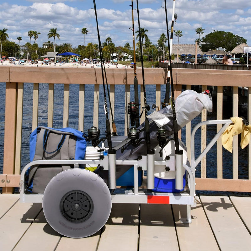 12 Inch Balloon Wheel Beach Car Tire Replacement Large Sand Wheel for Beach Car, Kayak Cart, Canoe Cart, Etc. With Free Air Pump, 2 Pack