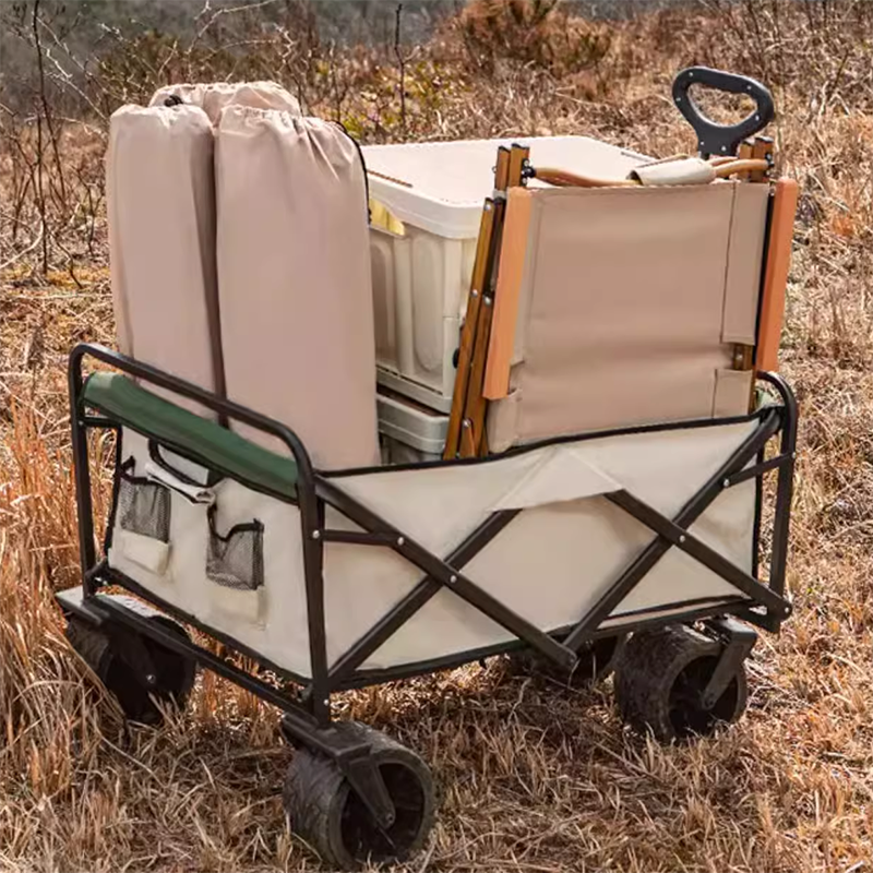 Super Giant Wheel Outer Card Inner Green Beach Cart Camping Trolley Trailer Load-Bearing 200 Kg