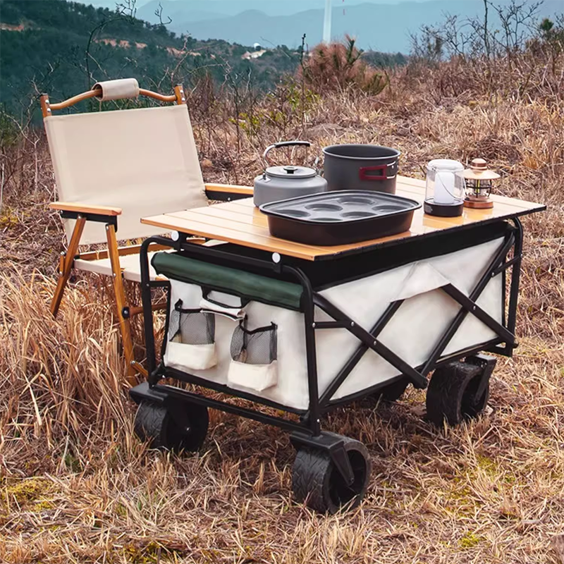 Super Giant Wheel Outer Card Inner Green Beach Cart Camping Trolley Trailer Load-Bearing 200 Kg