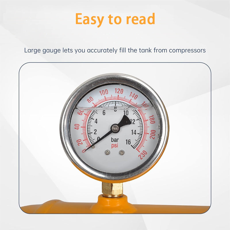 Air Tire Bead Seat, Bead Seat Air Tire Inflator Yellow, Tool Seat Inflator With Pressure Gauge For Cars Trucks