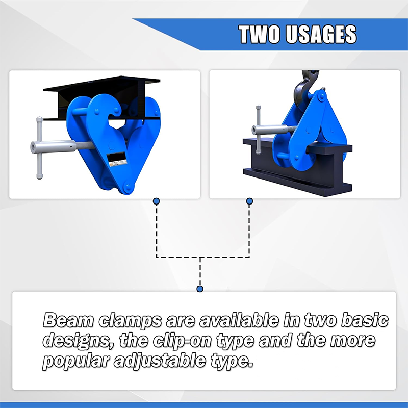 Beam Clamp,Rail Clamps, Rail Clamps, I-Beam Clamps, Yc Type I-Beam Clamps, 2 Ton Load Capacity, Joist Clamps, Lifting Clamps, Adjustable Opening Area, Joist Clamps For Rigging