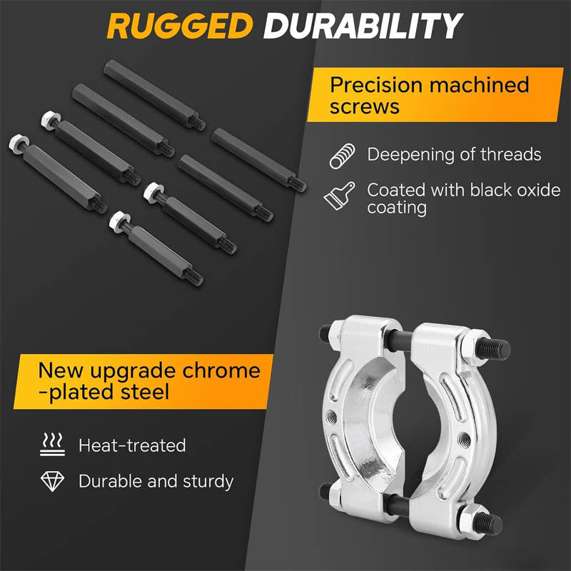 Duty 5-Ton Bearing Puller set 14PCS Wheel Hub Axle Puller Kit 2" and 3" Splitters Gear Removal Tool Heavy