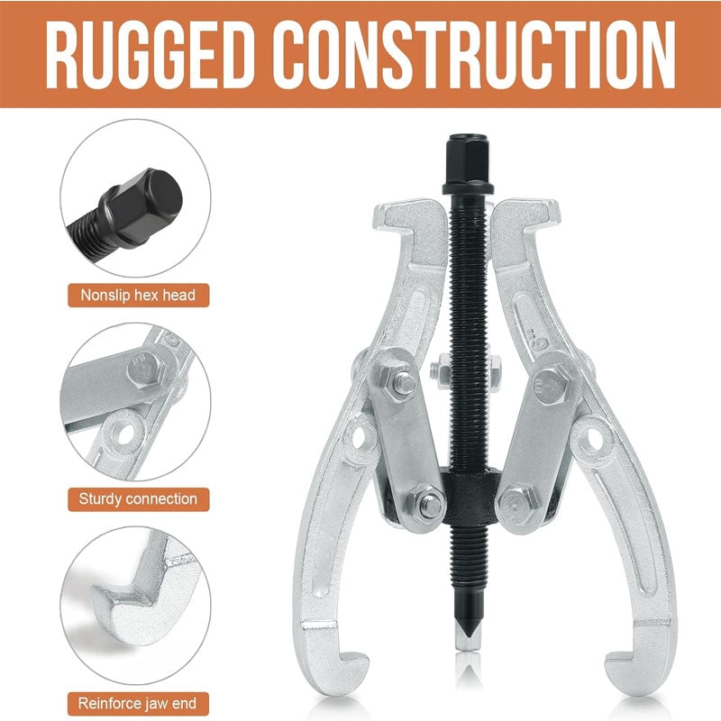 Customized 3" 4" 6" Puller Kit 3 Jaw Gear Bearing Puller Removal Tool External and Internal 3-Piece