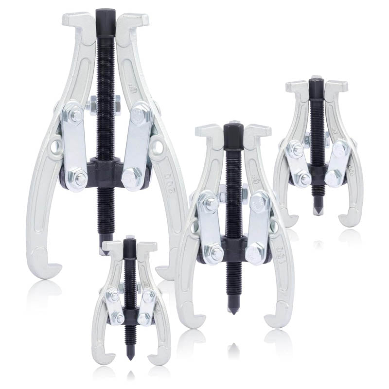 4-PieceBearing Puller Gear Puller Set, 3" 4" 6" 8" Puller Kit 3 Jaw Puller Kit for Pulley Gear Bearing Flywheel Removal