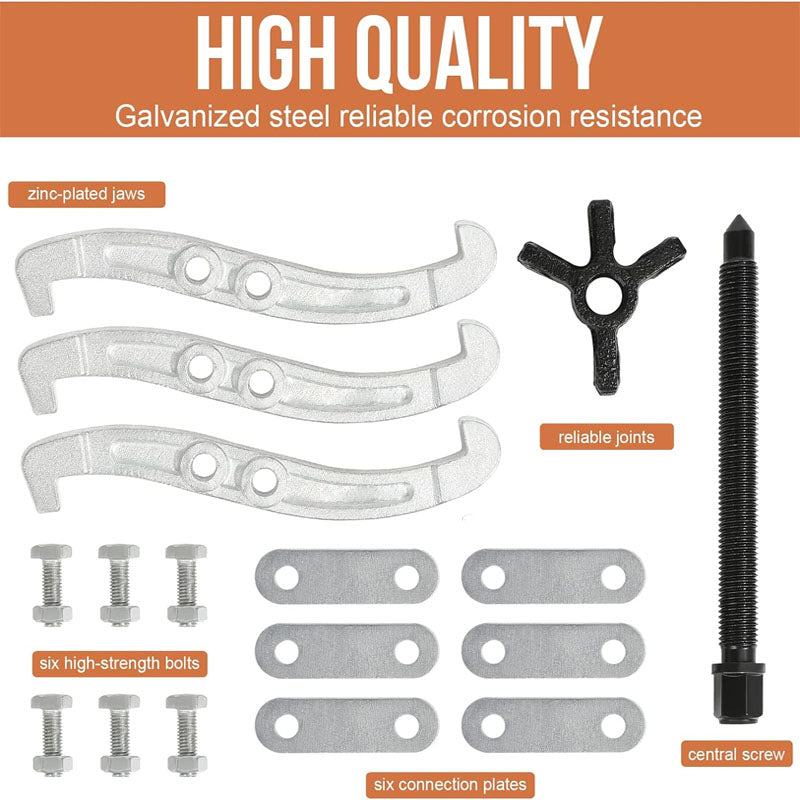 Customized 3" 4" 6" Puller Kit 3 Jaw Gear Bearing Puller Removal Tool External and Internal 3-Piece