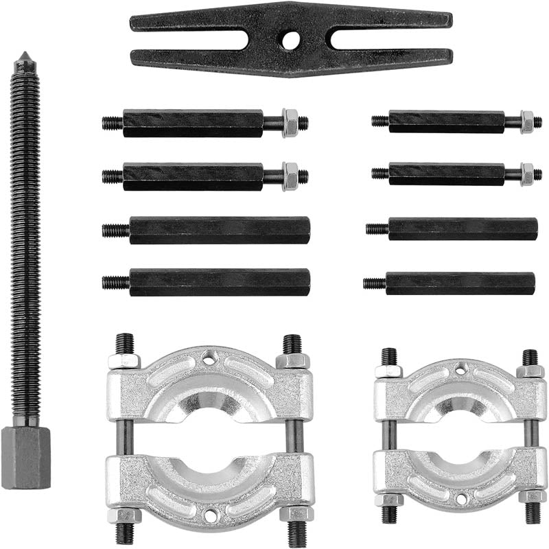12pcs Bearing Separator Puller Set 5 Ton Bearing Separator, Pinion Wheel Bearing Removal Kit with 2" and 3" Jaws