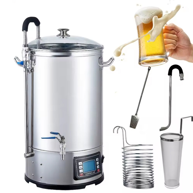 30L Stainless Steel Integrated Brewing System Beer Brewing Equipment Home Commercial Homemade Mini Electric Mash Kettle