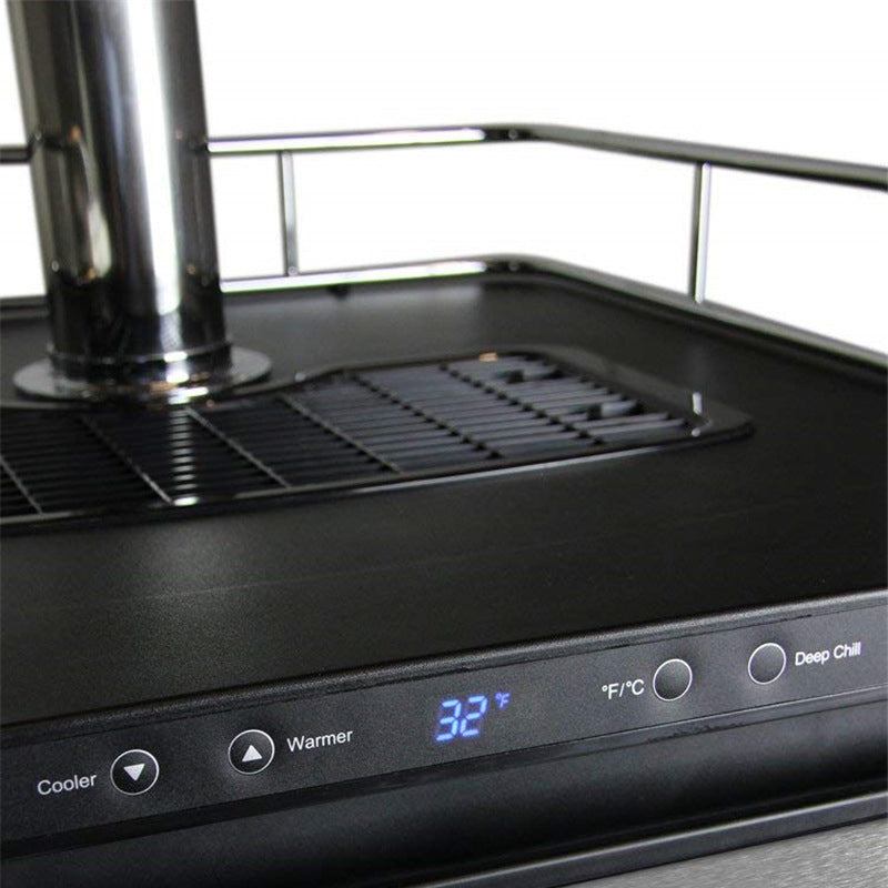 Beer Barrel Beer Refrigerator With Digital Display Air-Cooled Draft Beer Machine Double Tap Beer Dispenser