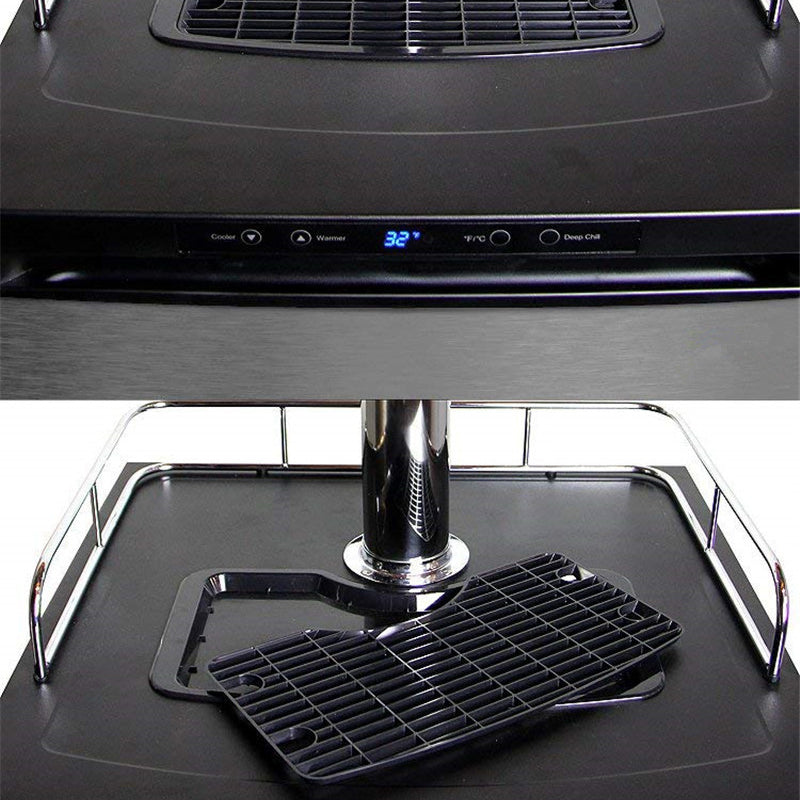 Beer Barrel Beer Refrigerator With Digital Display Air-Cooled Draft Beer Machine Double Tap Beer Dispenser