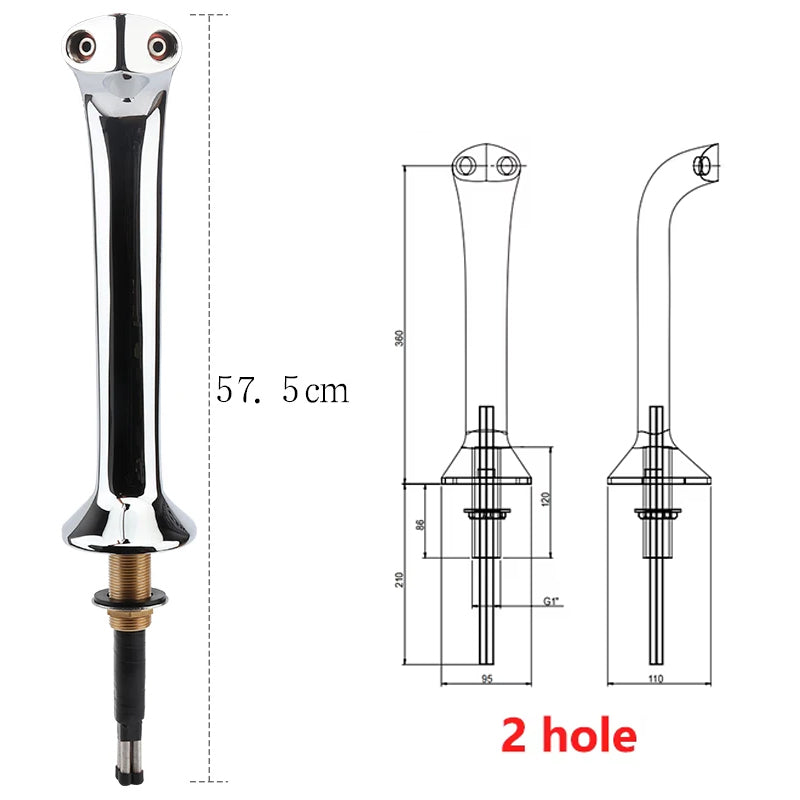 Double Head Snake Beer Tower Chrome Plated Brass Beer Dispenser With Adjustable Tap Flow Control Flooded Valve Bar Tools