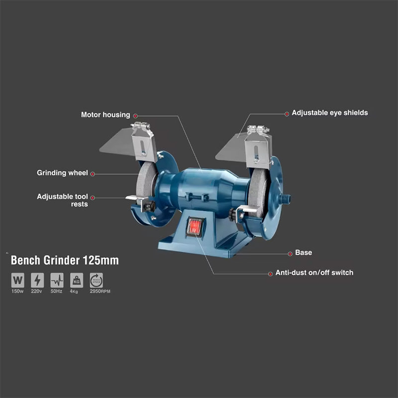 Hand Bench Grinder Polisher Machine 150mm Metal Knife Surface Sharpening Mini Electric Power Bench Polisher & Buffing Machine