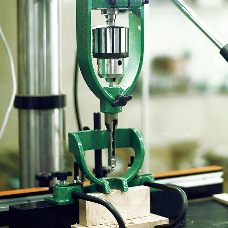 Drill Press Mortising Attachment Kit, 4 Model Drills Square Hole Chisel Set,Bench Drill Locator Set Mortise and Tenon Tools, for Woodworking Mortising Tenoning Drilling Machine