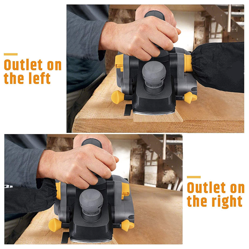 Electric Planer,7.5-Amp 16500 Rpm Power Hand Planer, Dual-dust out System, Dual-handle Design, Blade Protector, 2 Reversible HSS Blades and 2 Carbon Brushes